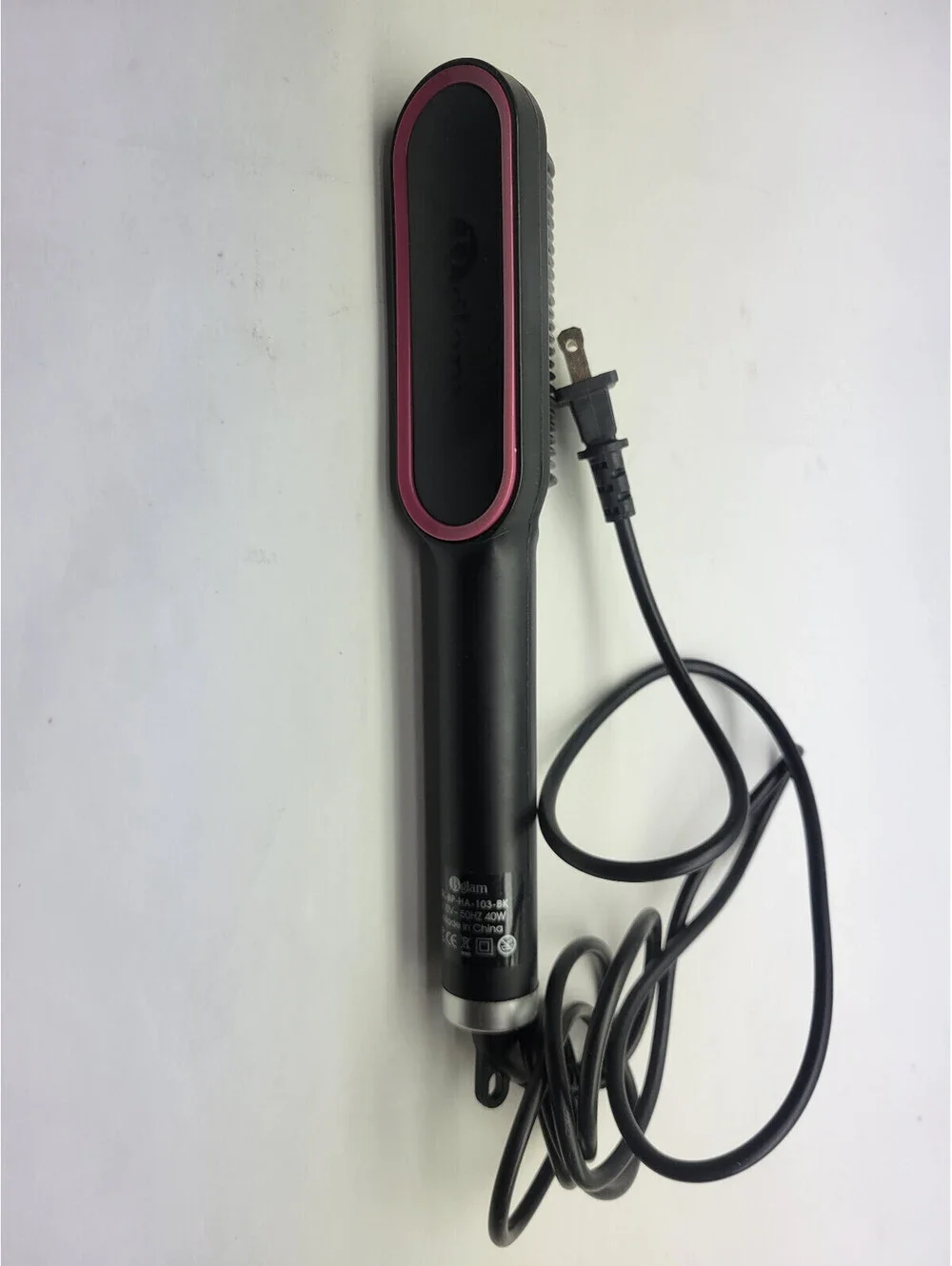Bglam Hair Brush Sraightener anti-scald straightening comb Black/pink